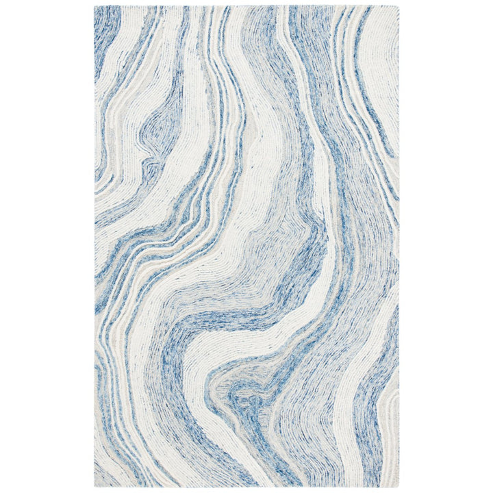 SAFAVIEH Fifth Avenue FTV121M Handmade Blue / Ivory Rug Image 11