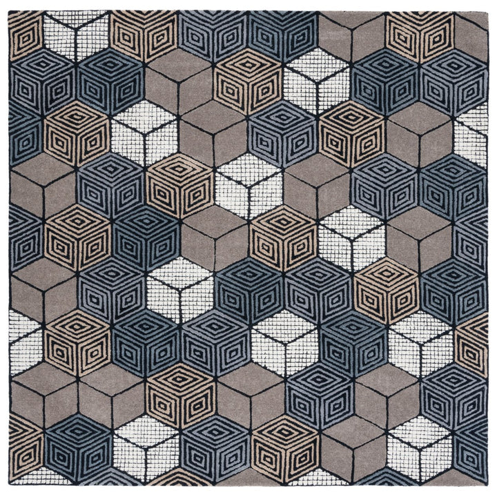 SAFAVIEH Fifth Avenue FTV130F Handmade Ivory / Grey Rug Image 6