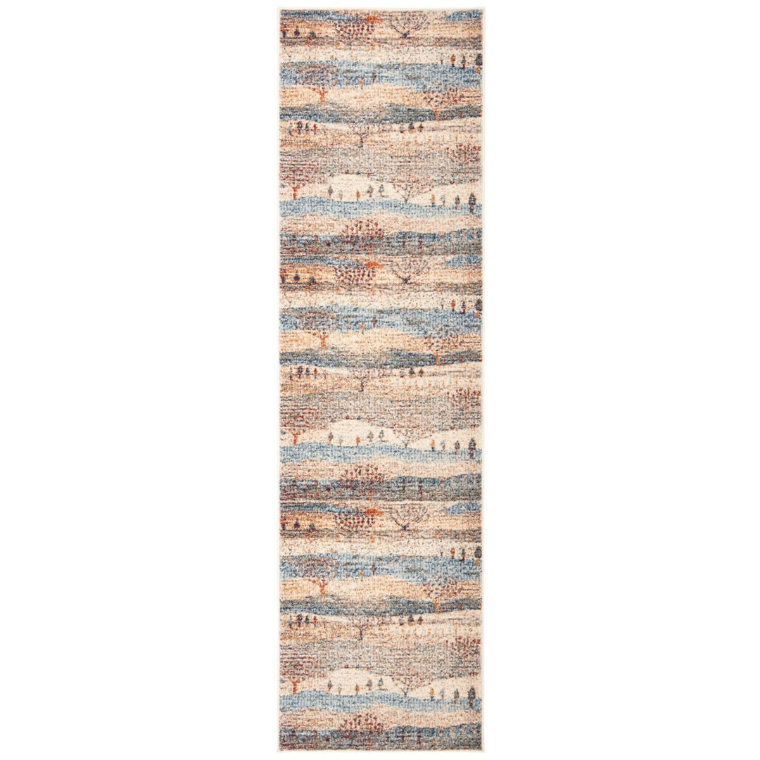 SAFAVIEH Gabbeh Collection GAB518A Cream / Blue Rug Image 3