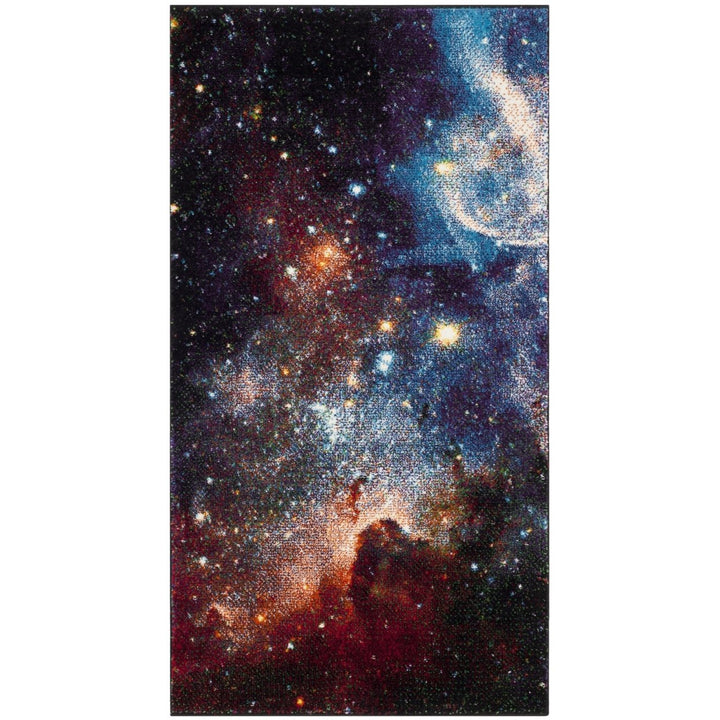 SAFAVIEH Galaxy Collection GAL109P Purple / Multi Rug Image 3