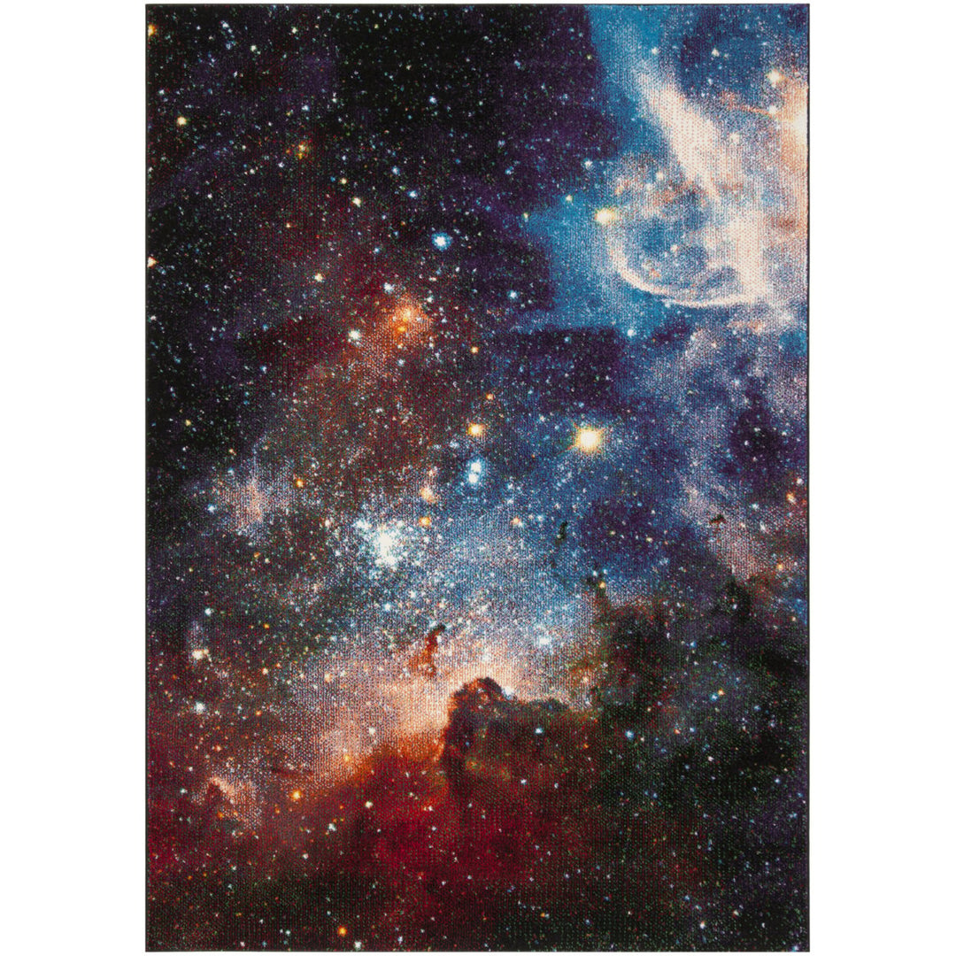 SAFAVIEH Galaxy Collection GAL109P Purple / Multi Rug Image 1