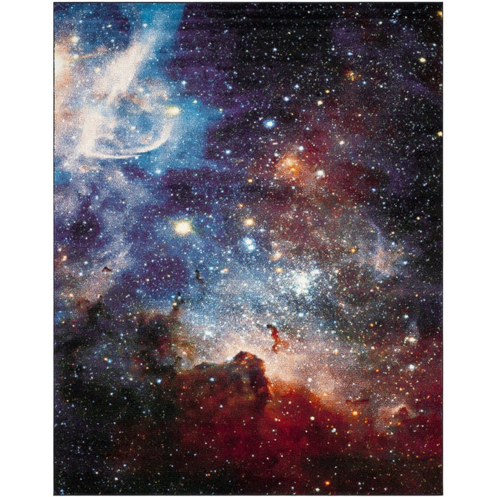 SAFAVIEH Galaxy Collection GAL109P Purple / Multi Rug Image 7