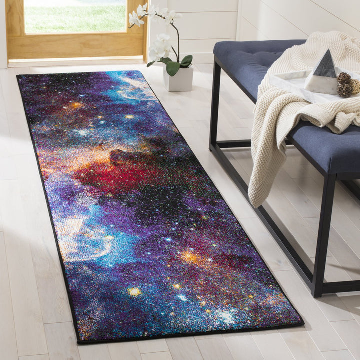 SAFAVIEH Galaxy Collection GAL109P Purple / Multi Rug Image 10