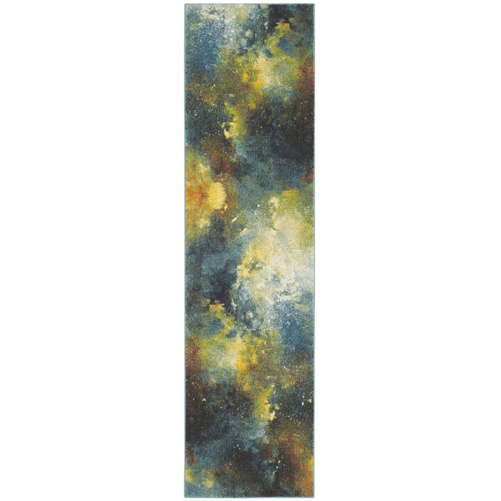 SAFAVIEH Galaxy Collection GAL111B Blue / Multi Rug Image 1