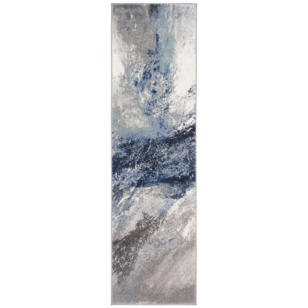 SAFAVIEH Galaxy Collection GAL117M Blue / Grey Rug Image 5