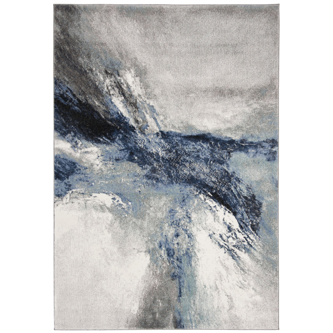 SAFAVIEH Galaxy Collection GAL117M Blue / Grey Rug Image 8