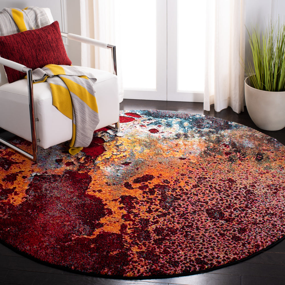 SAFAVIEH Glacier Collection GLA124Q Red / Orange Rug Image 2