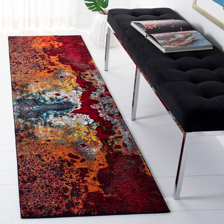 SAFAVIEH Glacier Collection GLA124Q Red / Orange Rug Image 3