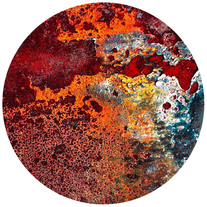 SAFAVIEH Glacier Collection GLA124Q Red / Orange Rug Image 4