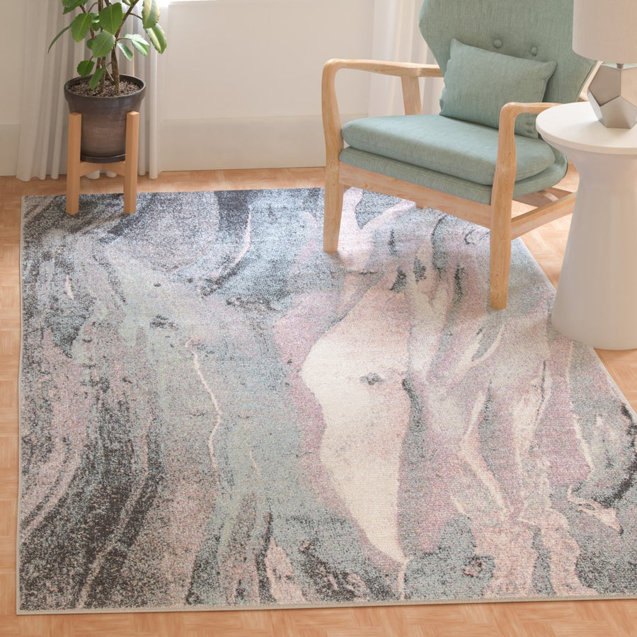 SAFAVIEH Glacier Collection GLA126U Pink / Blue Rug Image 1