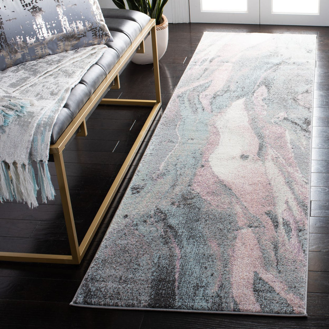 SAFAVIEH Glacier Collection GLA126U Pink / Blue Rug Image 3