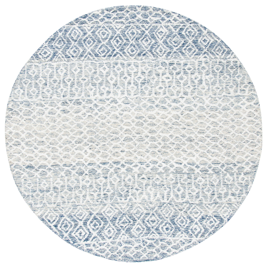 SAFAVIEH Glamour GLM304M Handmade Blue / Ivory Rug Image 4