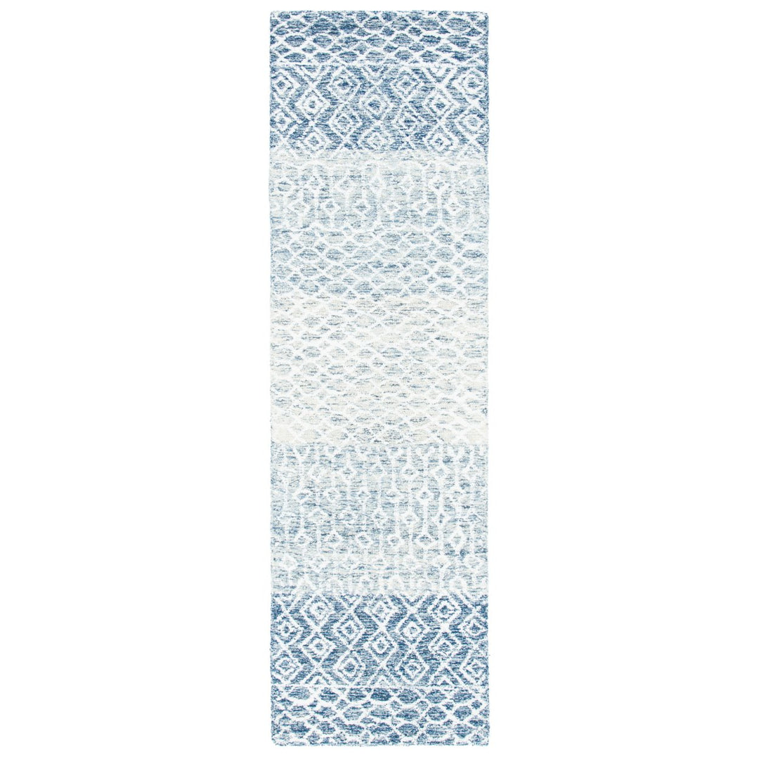 SAFAVIEH Glamour GLM304M Handmade Blue / Ivory Rug Image 1