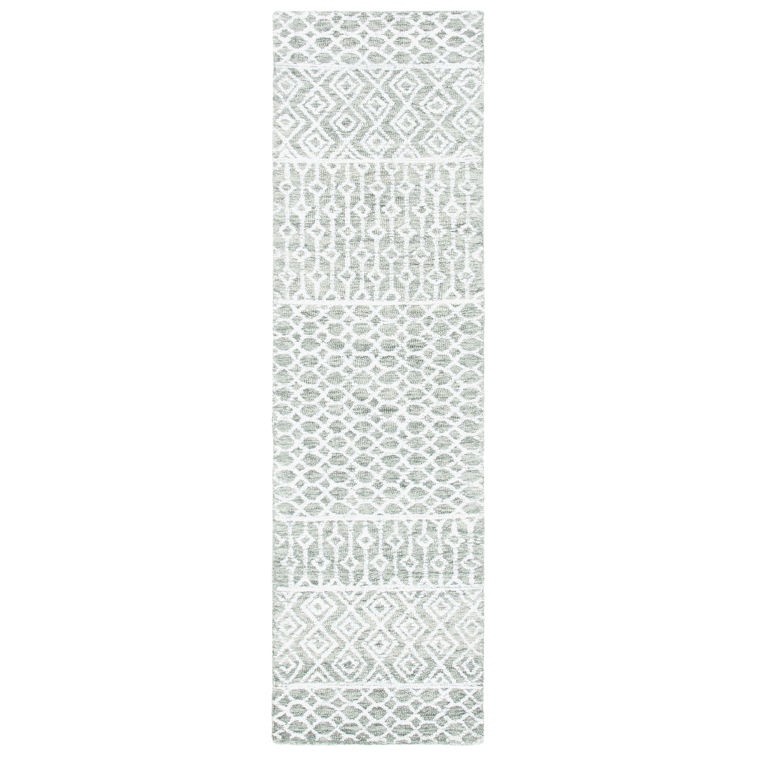 SAFAVIEH Glamour GLM305Y Handmade Green / Ivory Rug Image 5