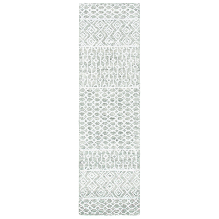 SAFAVIEH Glamour GLM305Y Handmade Green / Ivory Rug Image 5