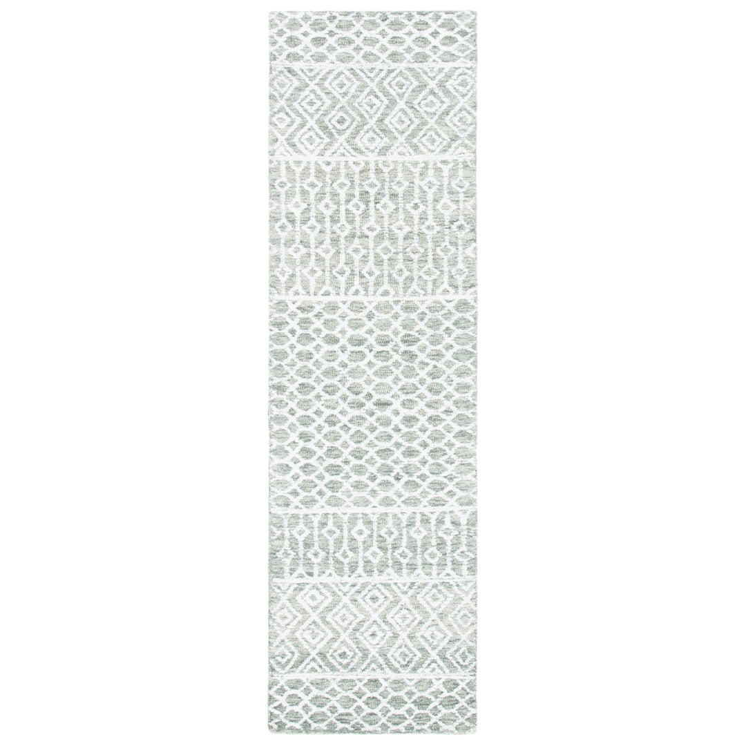 SAFAVIEH Glamour GLM305Y Handmade Green / Ivory Rug Image 1