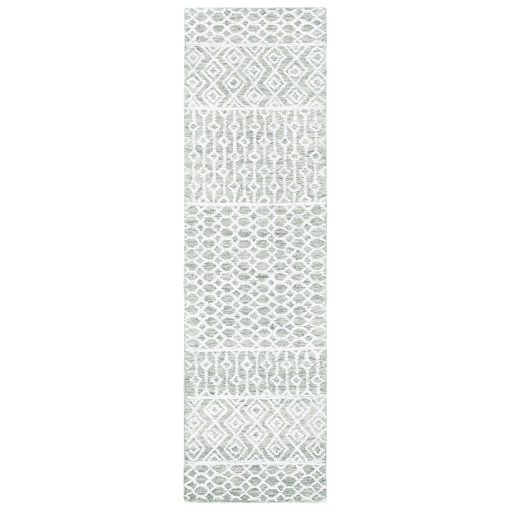 SAFAVIEH Glamour GLM305Y Handmade Green / Ivory Rug Image 1