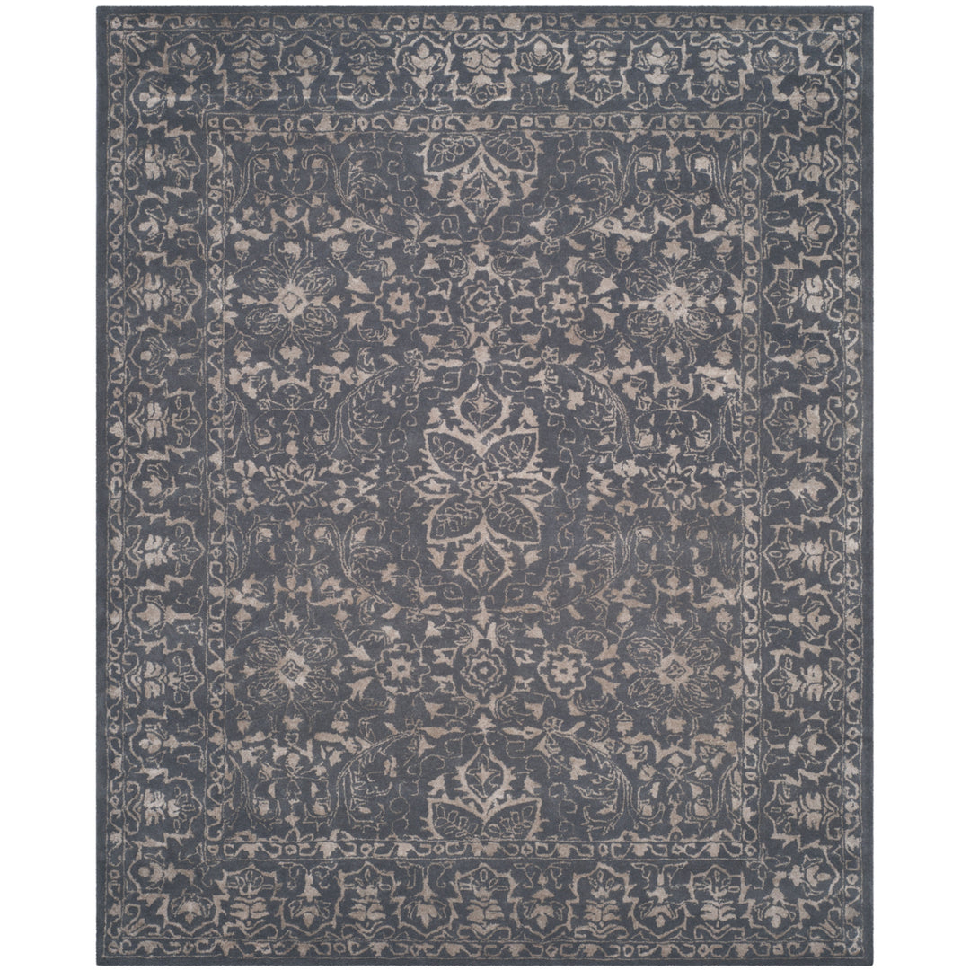 SAFAVIEH Glamour GLM516B Handmade Steel / Blue Rug Image 1