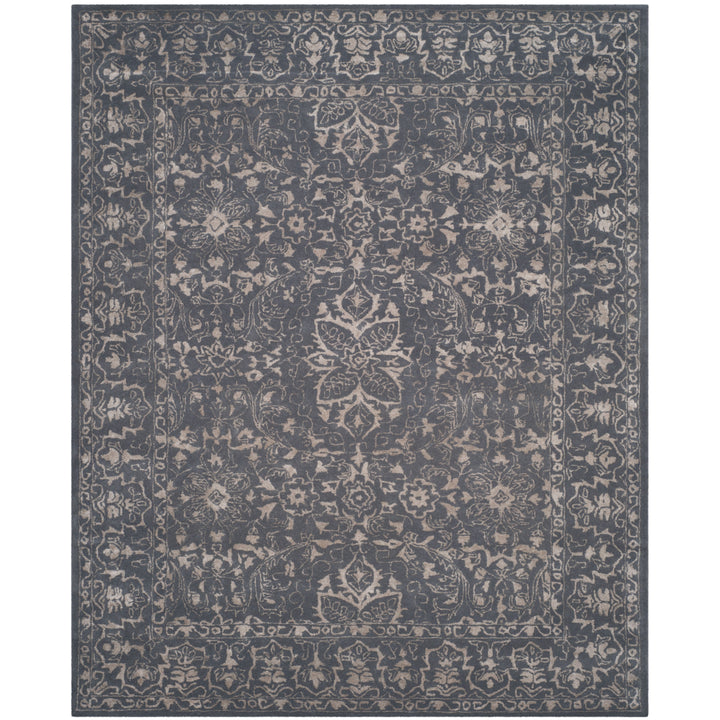 SAFAVIEH Glamour GLM516B Handmade Steel / Blue Rug Image 1