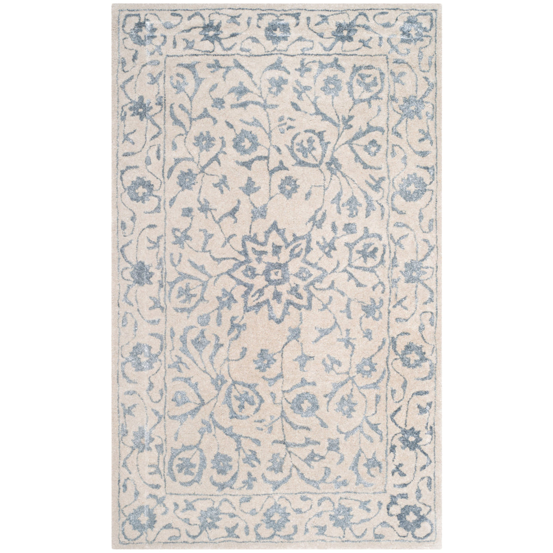 SAFAVIEH Glamour GLM515A Handmade Silver / Ivory Rug Image 9