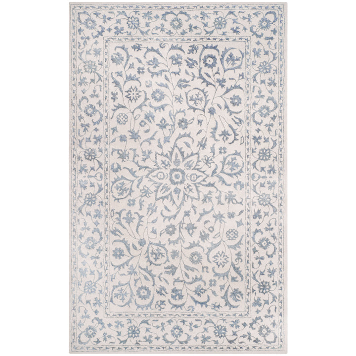 SAFAVIEH Glamour GLM515A Handmade Silver / Ivory Rug Image 10