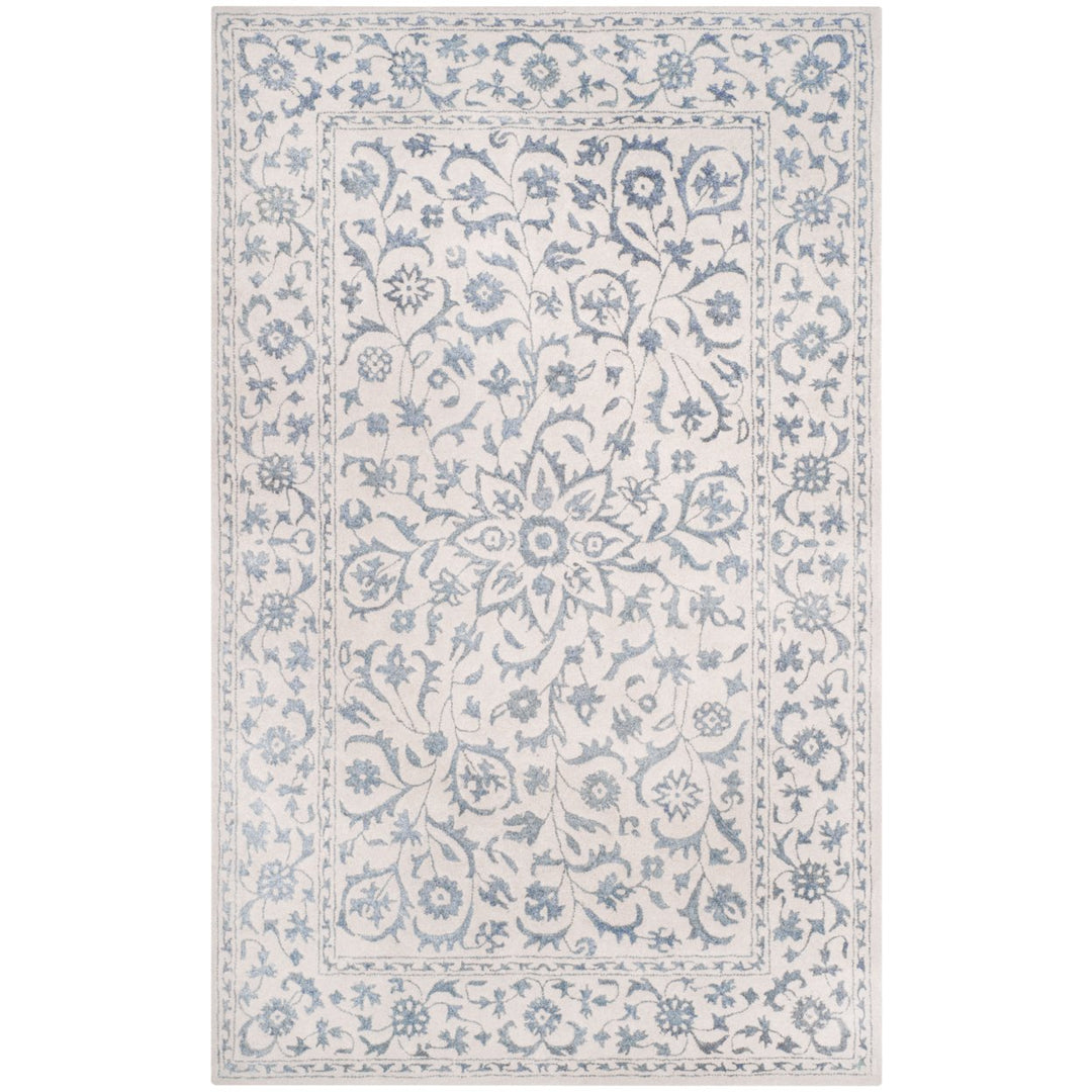 SAFAVIEH Glamour GLM515A Handmade Silver / Ivory Rug Image 1