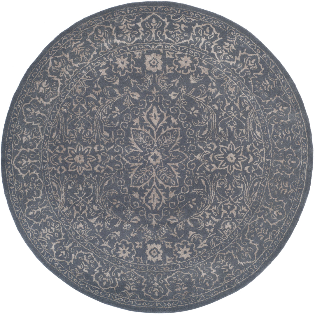 SAFAVIEH Glamour GLM516B Handmade Steel / Blue Rug Image 4