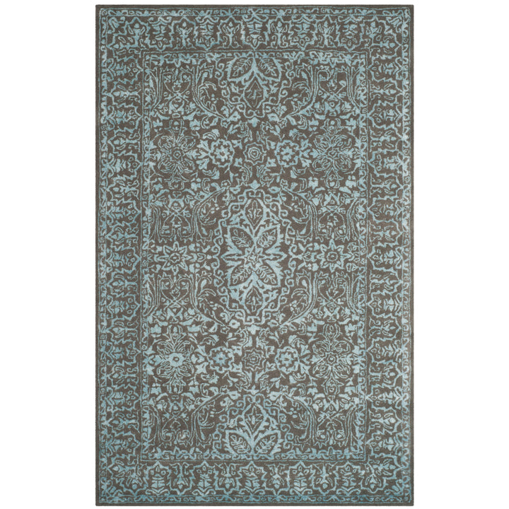 SAFAVIEH Glamour GLM516E Handmade Blue / Dark Grey Rug Image 1