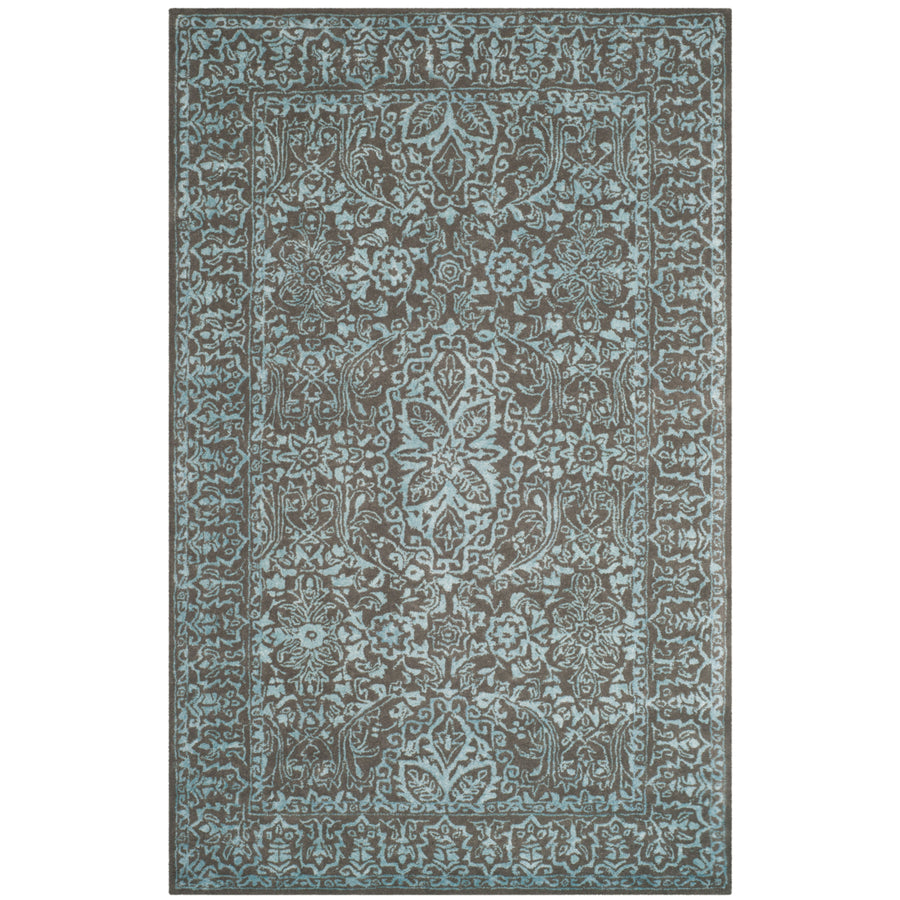 SAFAVIEH Glamour GLM516E Handmade Blue / Dark Grey Rug Image 1