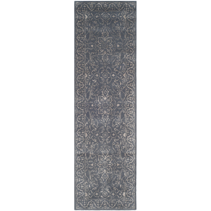 SAFAVIEH Glamour GLM516B Handmade Steel / Blue Rug Image 5