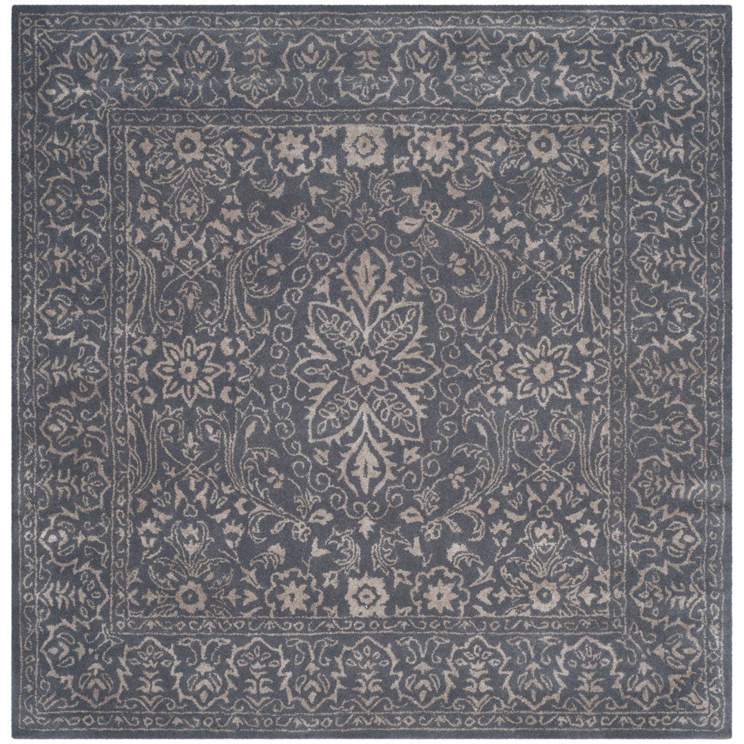 SAFAVIEH Glamour GLM516B Handmade Steel / Blue Rug Image 6