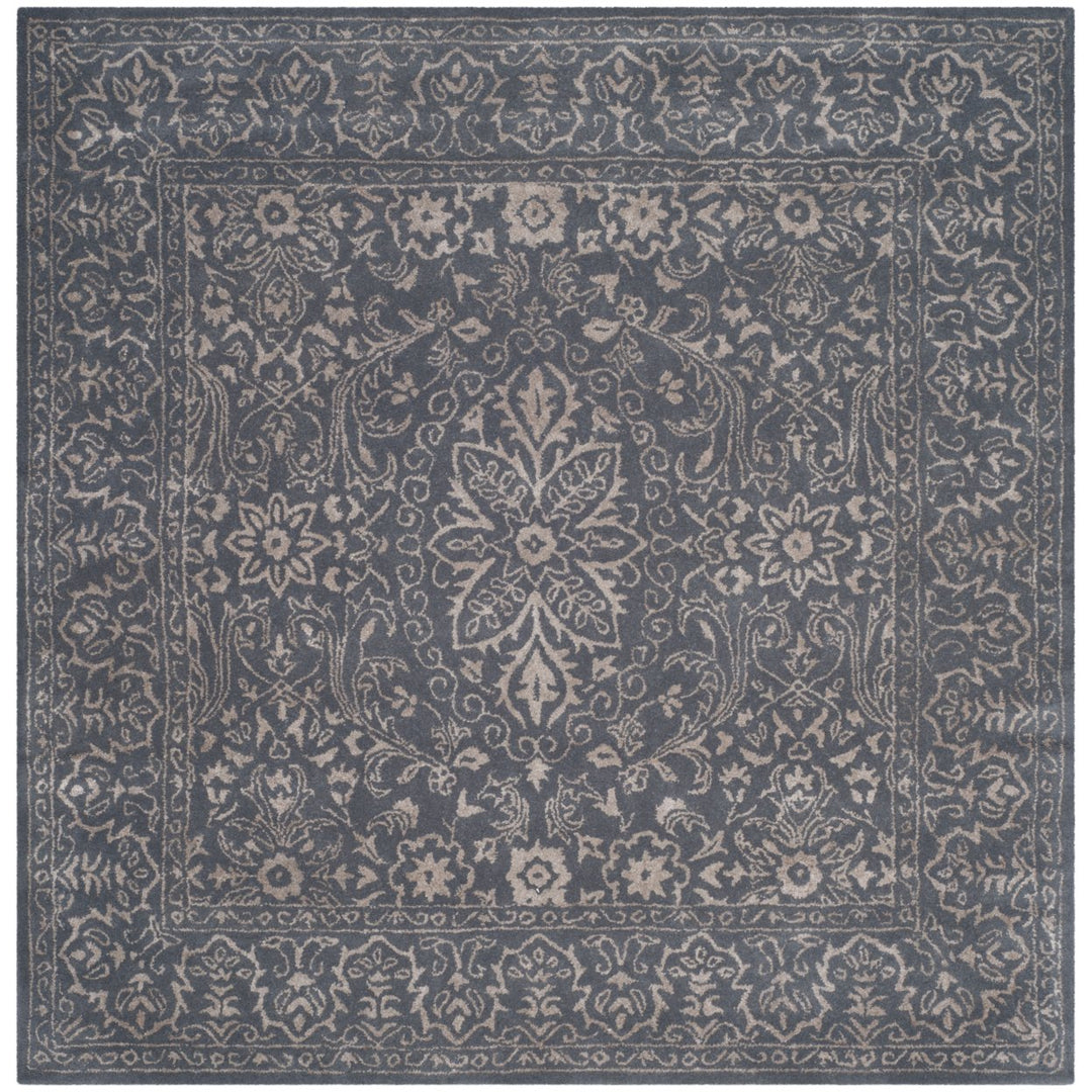 SAFAVIEH Glamour GLM516B Handmade Steel / Blue Rug Image 1