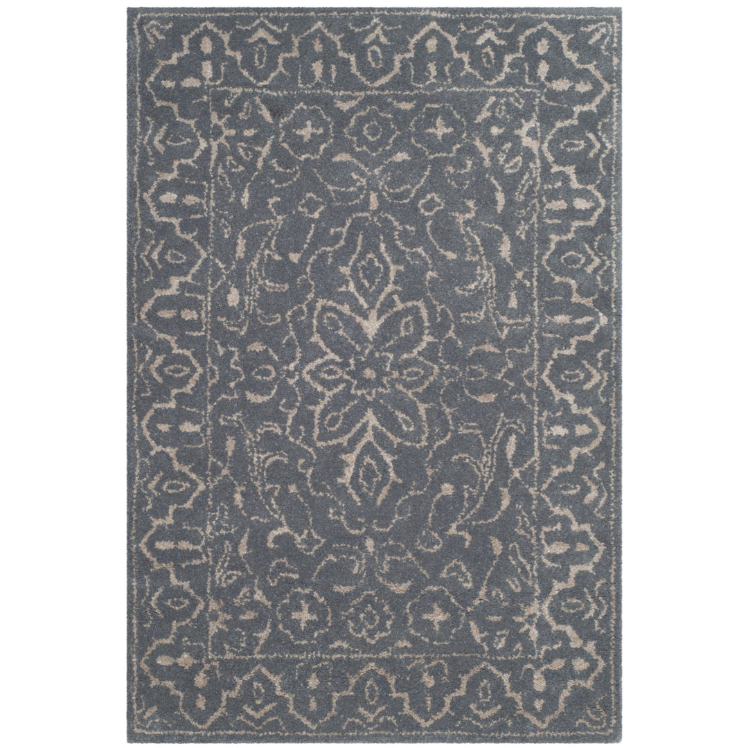 SAFAVIEH Glamour GLM516B Handmade Steel / Blue Rug Image 8