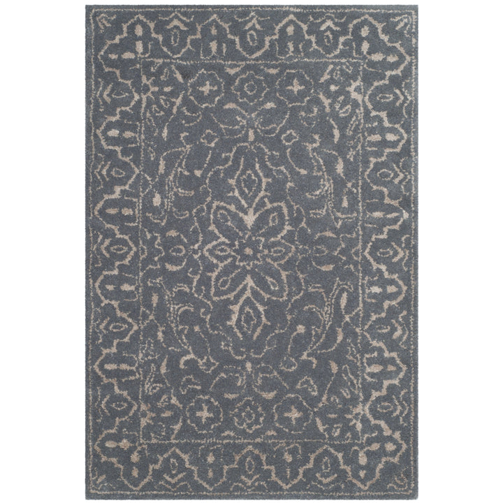 SAFAVIEH Glamour GLM516B Handmade Steel / Blue Rug Image 8