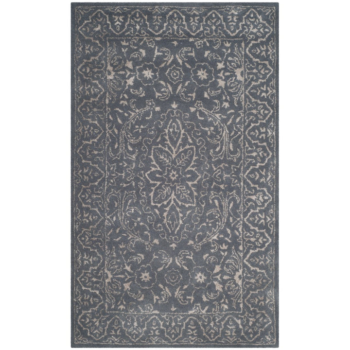 SAFAVIEH Glamour GLM516B Handmade Steel / Blue Rug Image 1