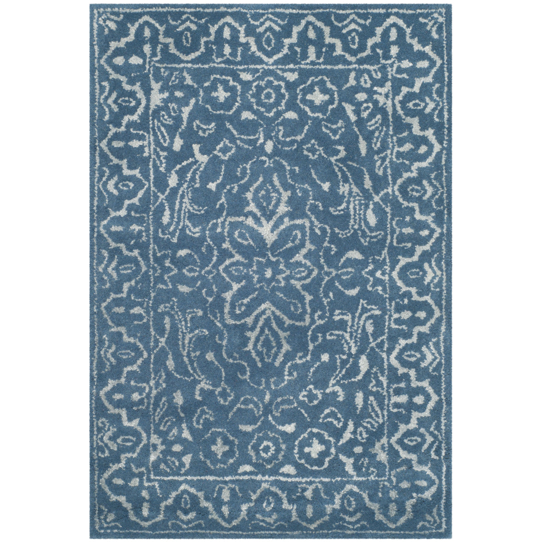 SAFAVIEH Glamour GLM516D Handmade Grey / Blue Rug Image 8