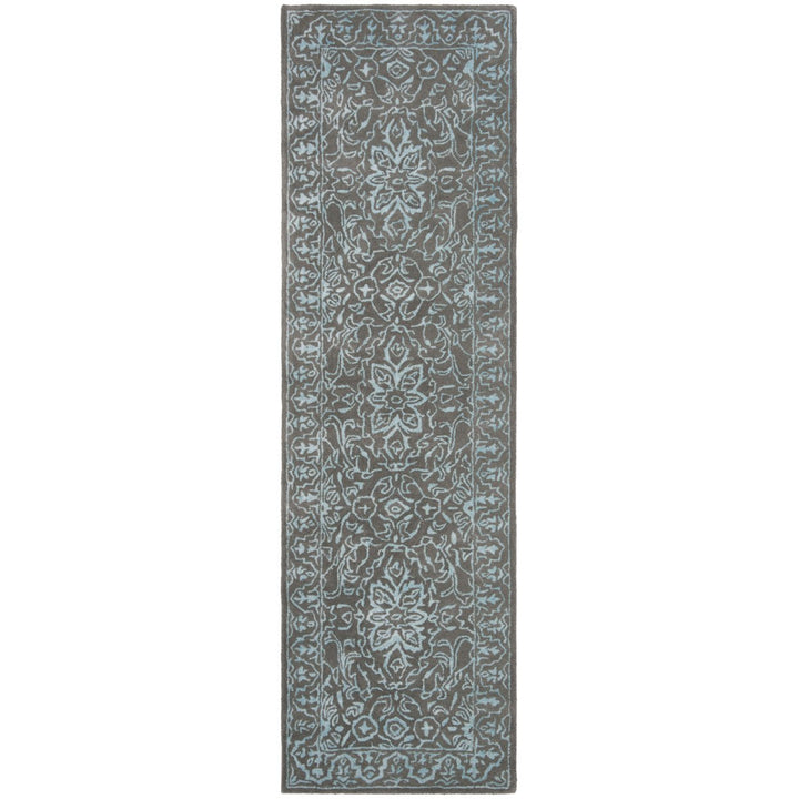 SAFAVIEH Glamour GLM516E Handmade Blue / Dark Grey Rug Image 5