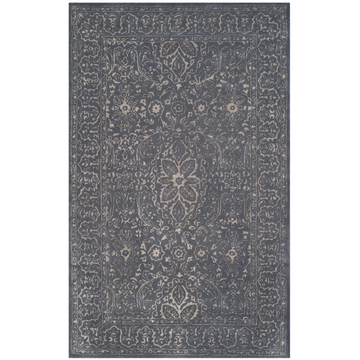 SAFAVIEH Glamour GLM516B Handmade Steel / Blue Rug Image 10