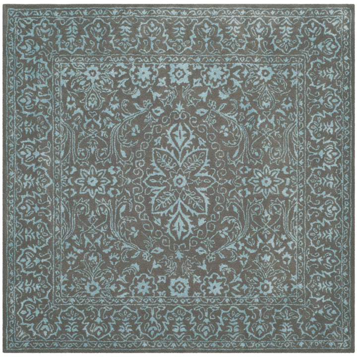 SAFAVIEH Glamour GLM516E Handmade Blue / Dark Grey Rug Image 6