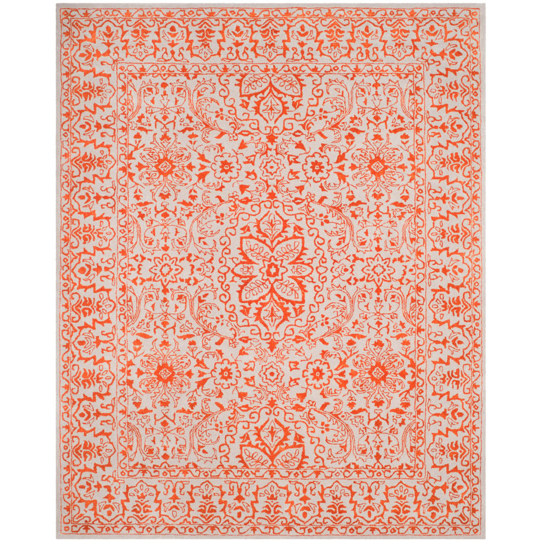 SAFAVIEH Glamour GLM516G Handmade Grey / Rust Rug Image 1