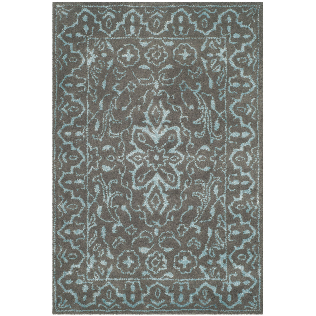 SAFAVIEH Glamour GLM516E Handmade Blue / Dark Grey Rug Image 9