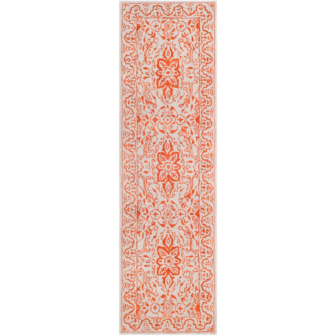 SAFAVIEH Glamour GLM516G Handmade Grey / Rust Rug Image 5