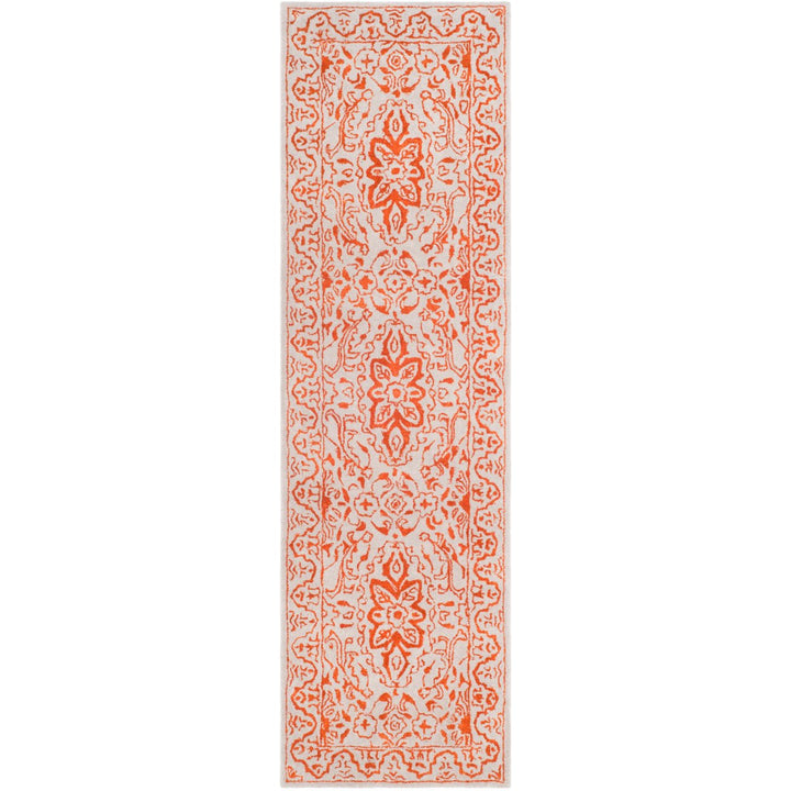 SAFAVIEH Glamour GLM516G Handmade Grey / Rust Rug Image 5