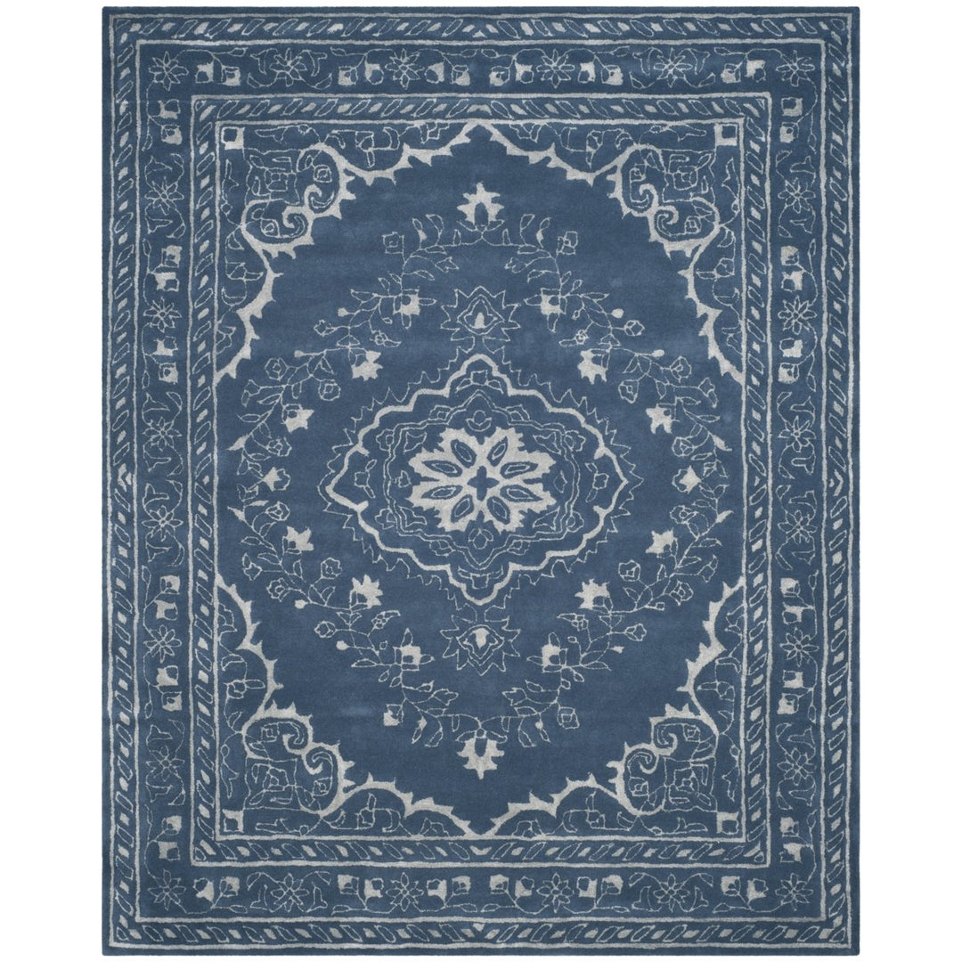 SAFAVIEH Glamour Collection GLM533B Handmade Blue Rug Image 1