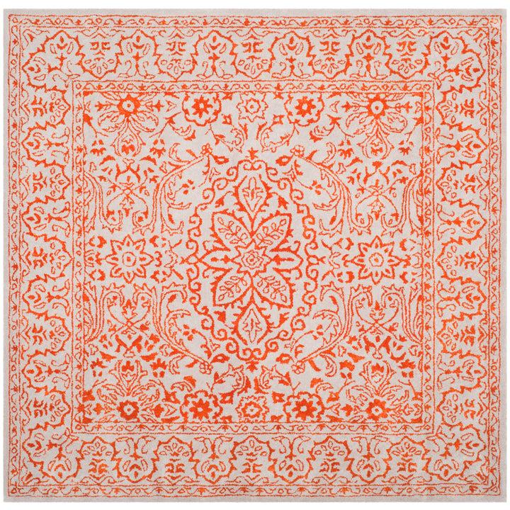 SAFAVIEH Glamour GLM516G Handmade Grey / Rust Rug Image 6