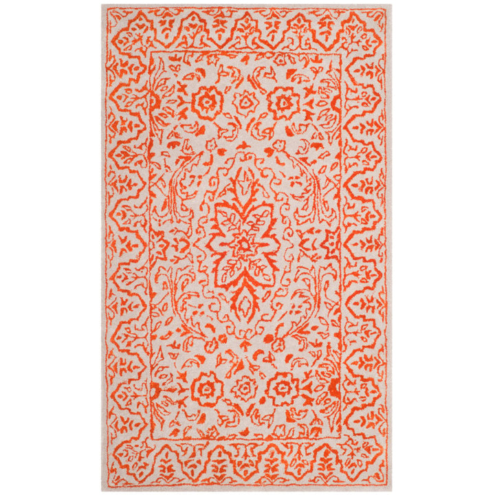 SAFAVIEH Glamour GLM516G Handmade Grey / Rust Rug Image 8