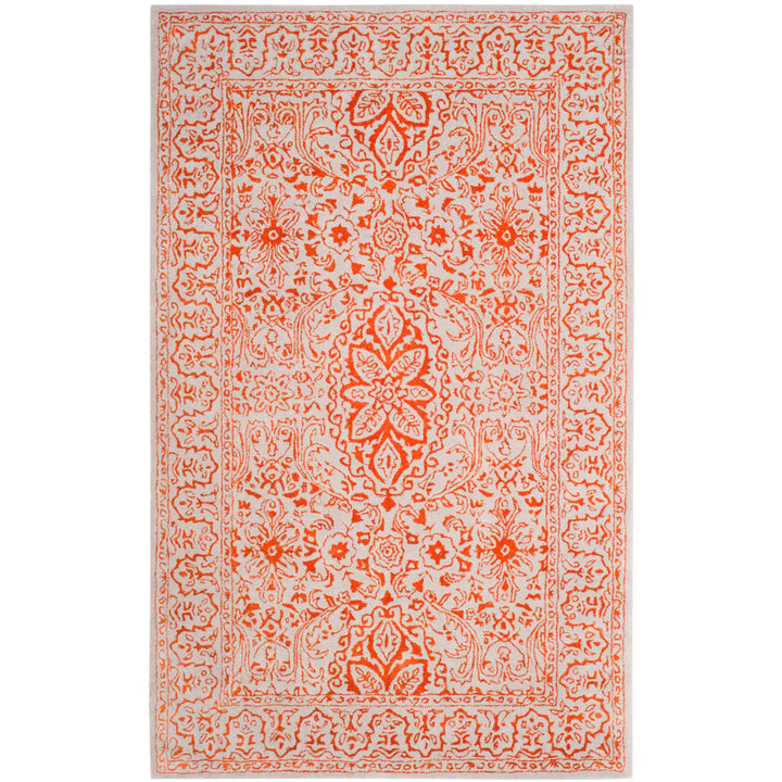 SAFAVIEH Glamour GLM516G Handmade Grey / Rust Rug Image 9