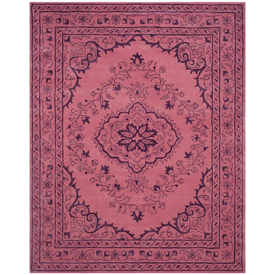 SAFAVIEH Glamour Collection GLM533E Handmade Pink Rug Image 1