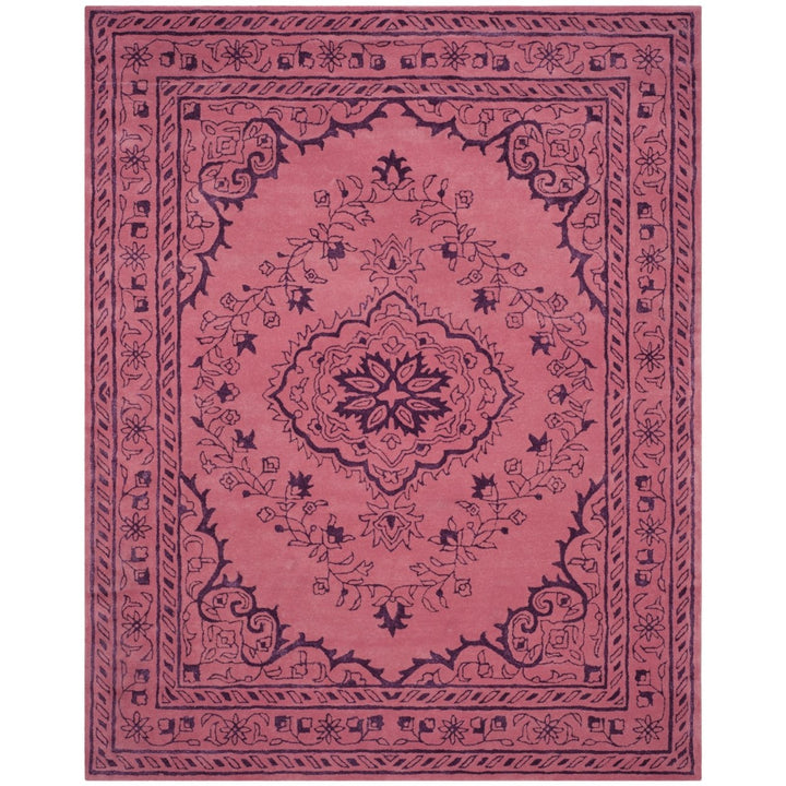 SAFAVIEH Glamour Collection GLM533E Handmade Pink Rug Image 1