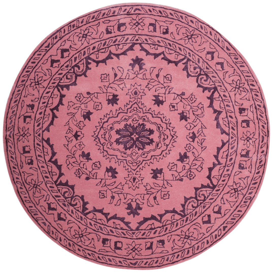 SAFAVIEH Glamour Collection GLM533E Handmade Pink Rug Image 4